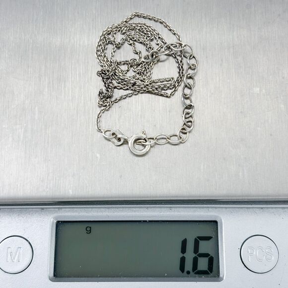 Vintage Italy Sterling Silver 925 Cable Link Chain 18" - Picture 2 of 3